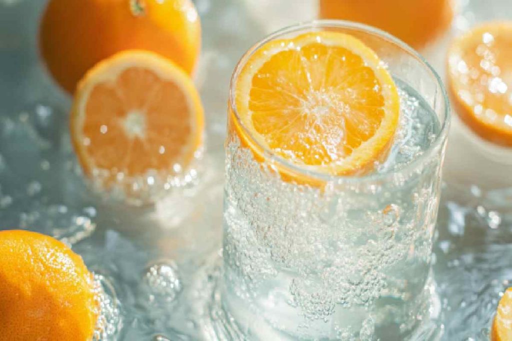 Clear American sparkling water tangerine mango