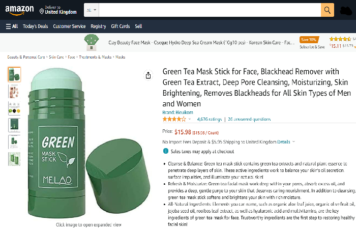 Polaplus Green Tea Mask Reviews