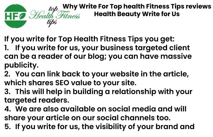 Why Write for Us – Health Beauty Write for Us