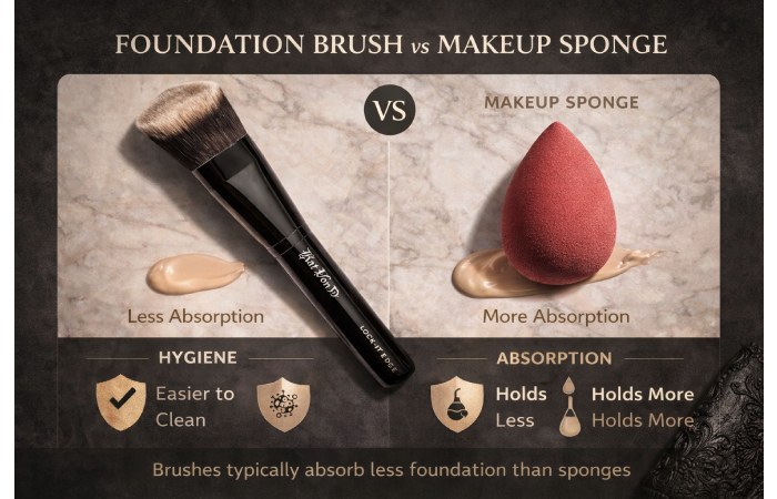 foundation brush vs sponge hygiene comparison makeup tools